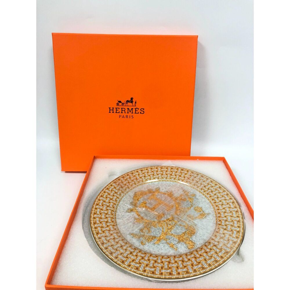 HERMES European Style Bone China Dinner Plates Steak Dessert Plates